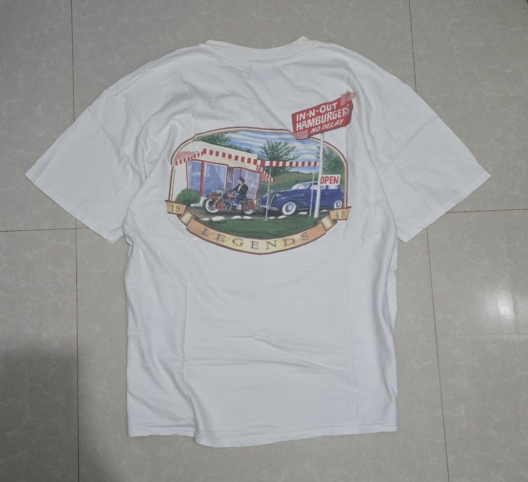 Vintage In N Out shirt (Category: Tshirts & Polo Shirts ) located in El Nido. Submitted by marco.tandoc (Listing ID 1469905664, Image 2). Description: size: Large width: 22 length: 28 no issue.