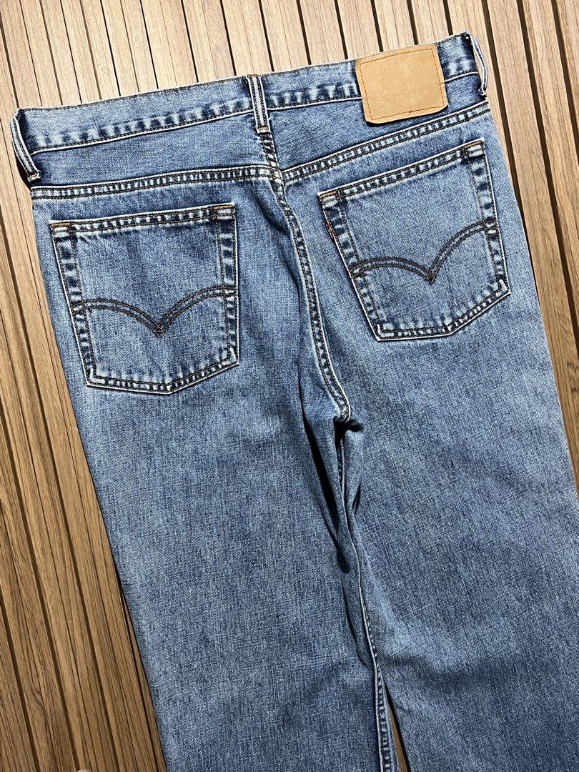 VINTAGE LEVIS - “ PAPER PATCH “ BOOT CUT JEANS (Category: Jeans) located in Bacolod City. Submitted by timelessbyjosh (Listing ID 1469913541, Image 2). Description: BEST FOR CASUAL OUTFITS SIZE : ACTUAL COLOR : LIGHT WASHED DENIM BLUE COLOR RATE : 9 OUT OF 10 CONDITION : EXCELLENT MATERIAL : 100 % COTTON MADE IN : PHILIPPINES FLAWS : SIGN OF USAGE / HEEL DRAGS ( SEE LAST PHOTO FOR REFERENCE ) DIMENSIONS WAIST - 34 LENGTH - 44 THIGH - 12 LEG OPENI