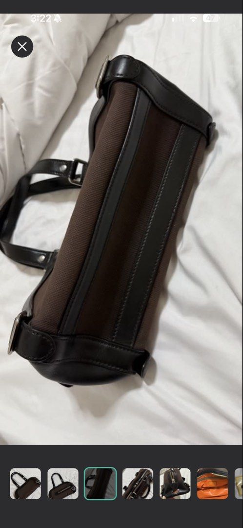 Vintage Prada Bag (Category: Shoulder Bags) located in Quezon City. Submitted by g23_closet (Listing ID 1469882610, Image 3). Description: Recolored the leather from orange to black Authentic With Entrupy Cert..