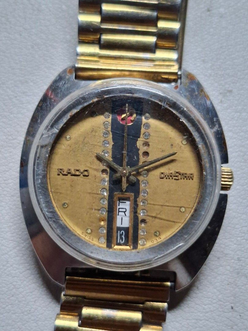 Vintage Rado Diastar Automatic (Category: Men's Watches) located in Iloilo. Submitted by KCY_Timepieces (Listing ID 1469906430, Image 1). Description: Model: Rado Material: Stainless steel Color: Gold Bracelet: none Case Size: Lug Width: Inclusions: Watch Only *********************************************** MOP: COD/COP, Bank Transfer, Gcash All deposits are non refundable and non transferable to another item All sales are final and can't be exch