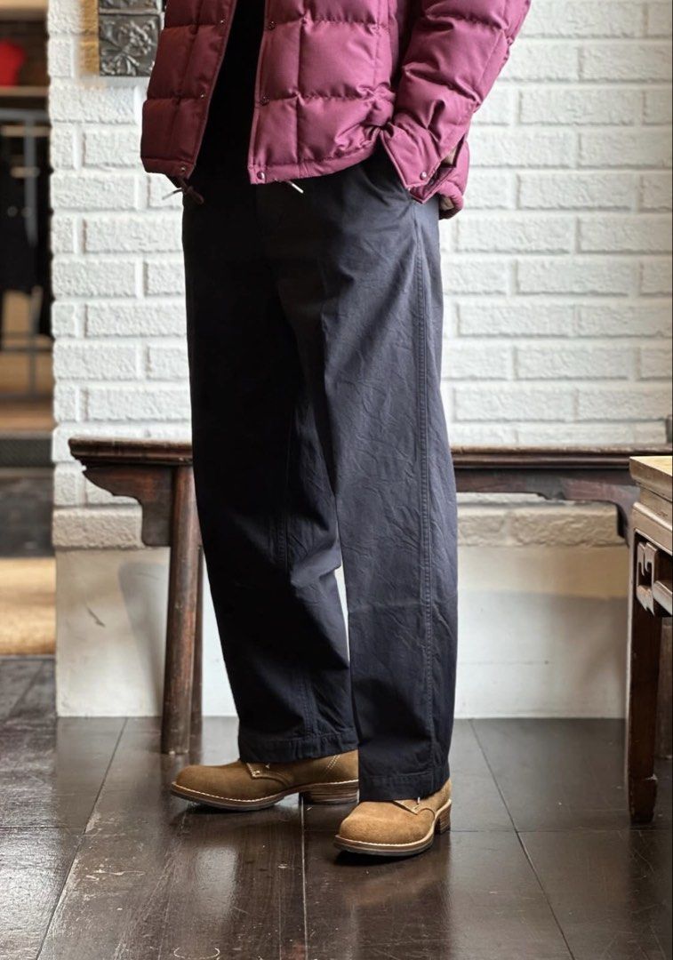 Visvim Broader Chino black (Category: Chinos) located in Manila. Submitted by store6020 (Listing ID 1469920834, Image 3). Description: Visvim Broader Chino pants New wide straight chinos made from original super long cotton fabric. The silhouette with a relaxed fitting feels like visvim, but the ease of wearing it is one of its charms. A seasonal outfit, including a single wash processing feel. visvim is a Japanese luxury menswear brand founded i