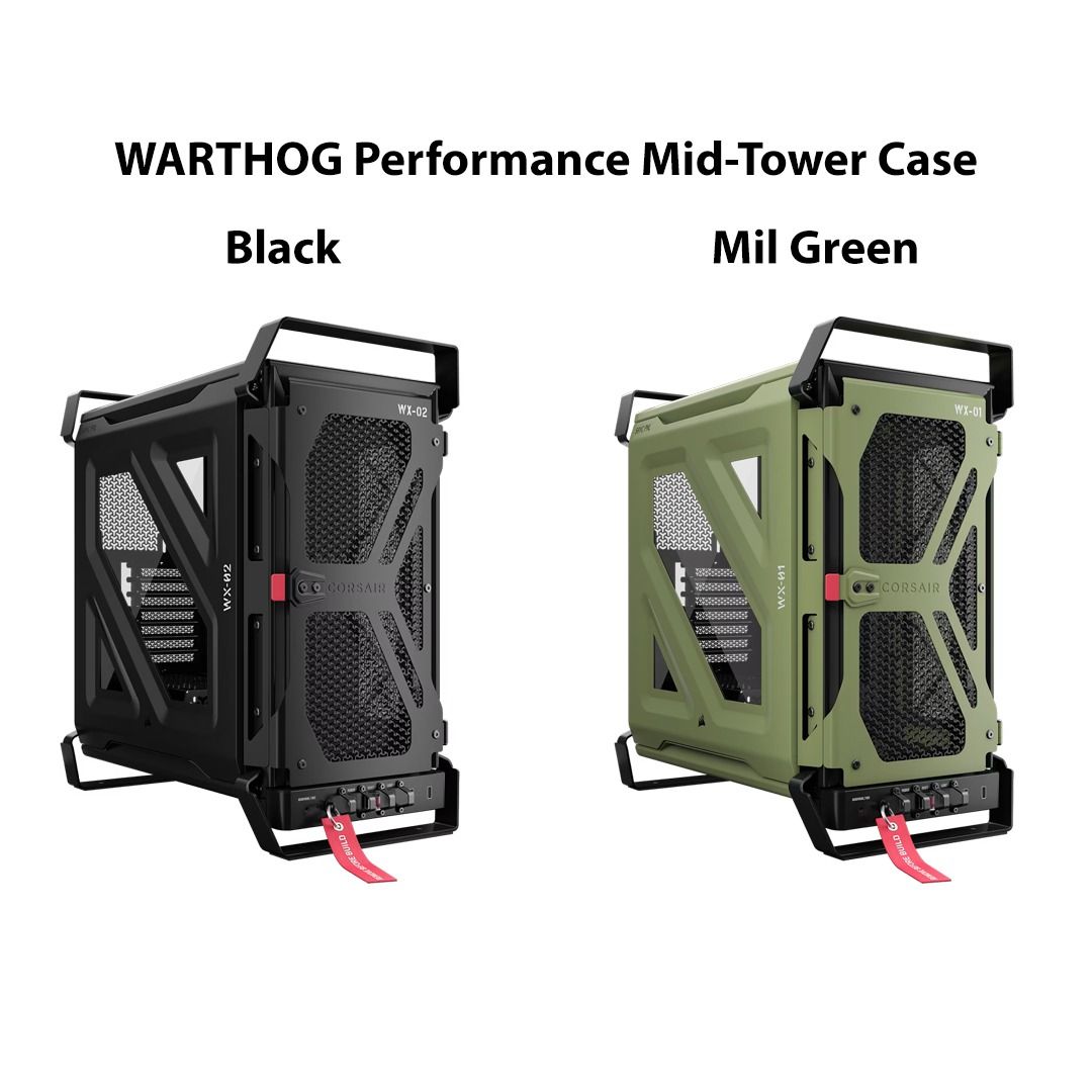CORSAIR WARTHOG Performance Mid-Tower Case - Black / Mil Green ...