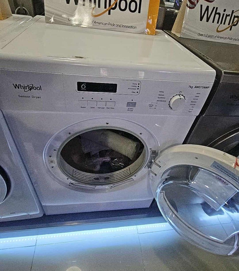 WHIRLPOOL Front Load Washing Machine And Electric Dryer (Category: Washing Machines and Dryers) located in Makati City. Submitted by chuck_claros (Listing ID 1469853971, Image 2). Description: WHIRLPOOL Front Load Washing Machine Fully Automatic (Inverter Type) And Electric Dryer ☑️Brand New Factory Sealed Unit With Official Sales Invoice And Warranty. ◽(WASHER INVERTER 80% DRY) 7.5 kg - Wfrb752bhw3 - 23,290 8.5 kg - Wfrb852bhs3 - 28,990 9.5 kg -