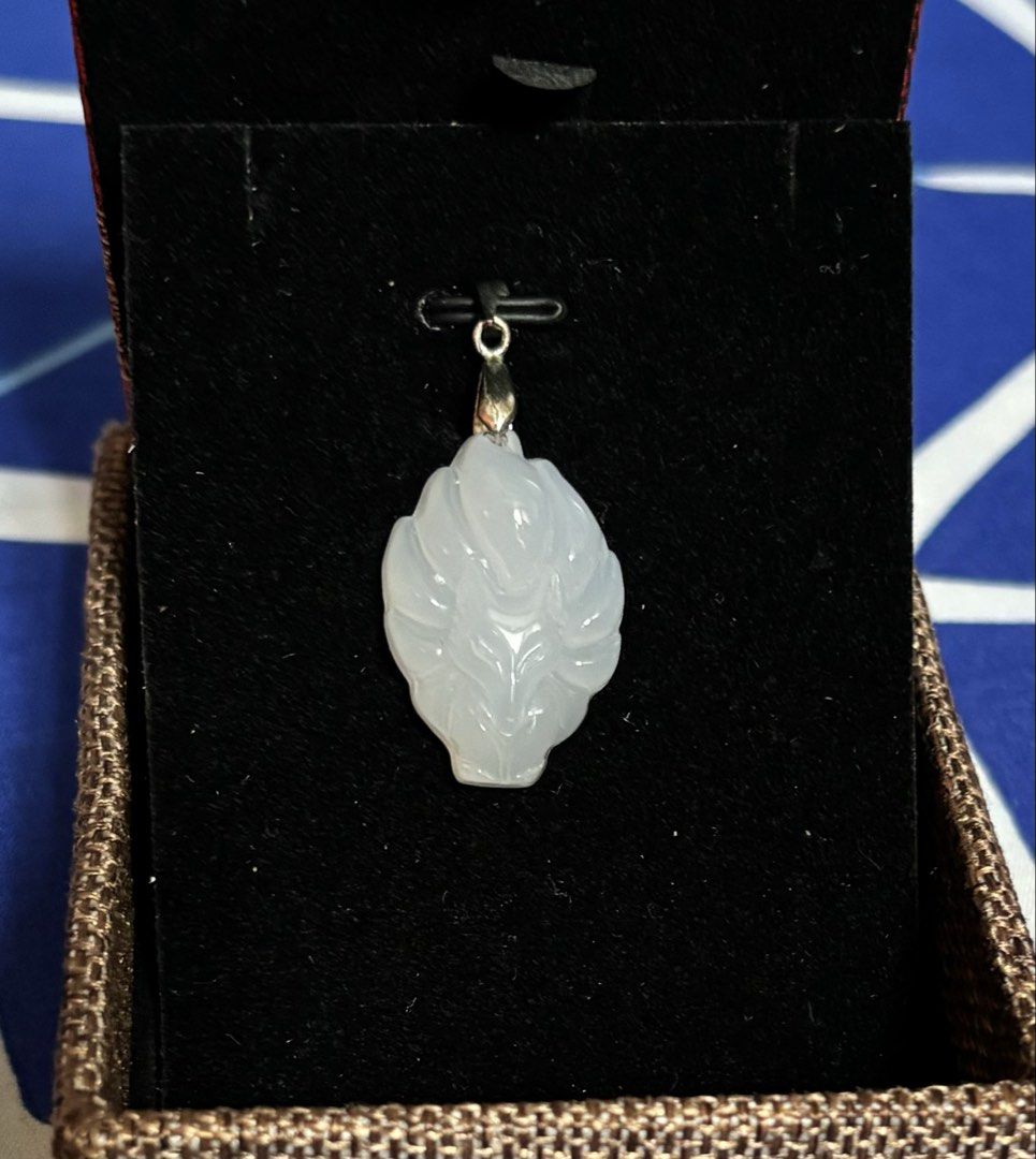 White Agate Nine-Tailed Fox Pendant (Category: Necklaces) located in Quezon City. Submitted by garagesale2026 (Listing ID 1469826570, Image 2). Description: - Unused - With Free Box and Cord.