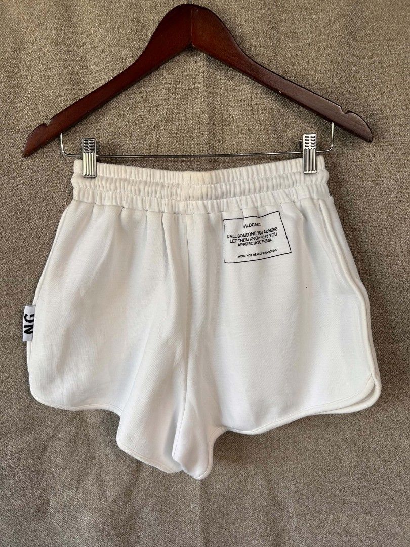 White dolphin shorts (Category: Shorts) located in Alicia. Submitted by glambercena (Listing ID 1469819049, Image 2). Description: waist: 26" up to 36" (Garterized) length: 13" high quality fab.