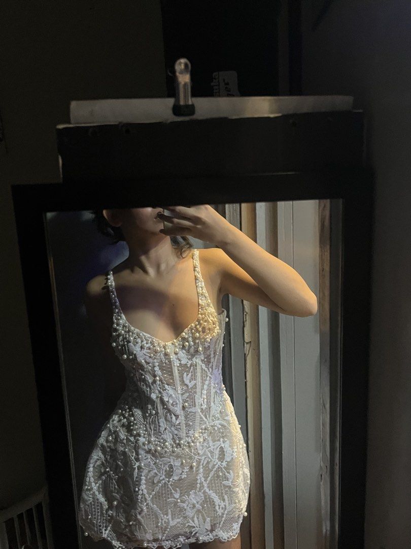 White Mini dress for RENT (Category: Dresses) located in Manila. Submitted by lorental (Listing ID 1469889259, Image 3). Description: Vietnam dress mini for RENT “Nacre dress” Size small to medium 500/2days 📍Las Pinas City IG: la_coleccionn_ for reservation.