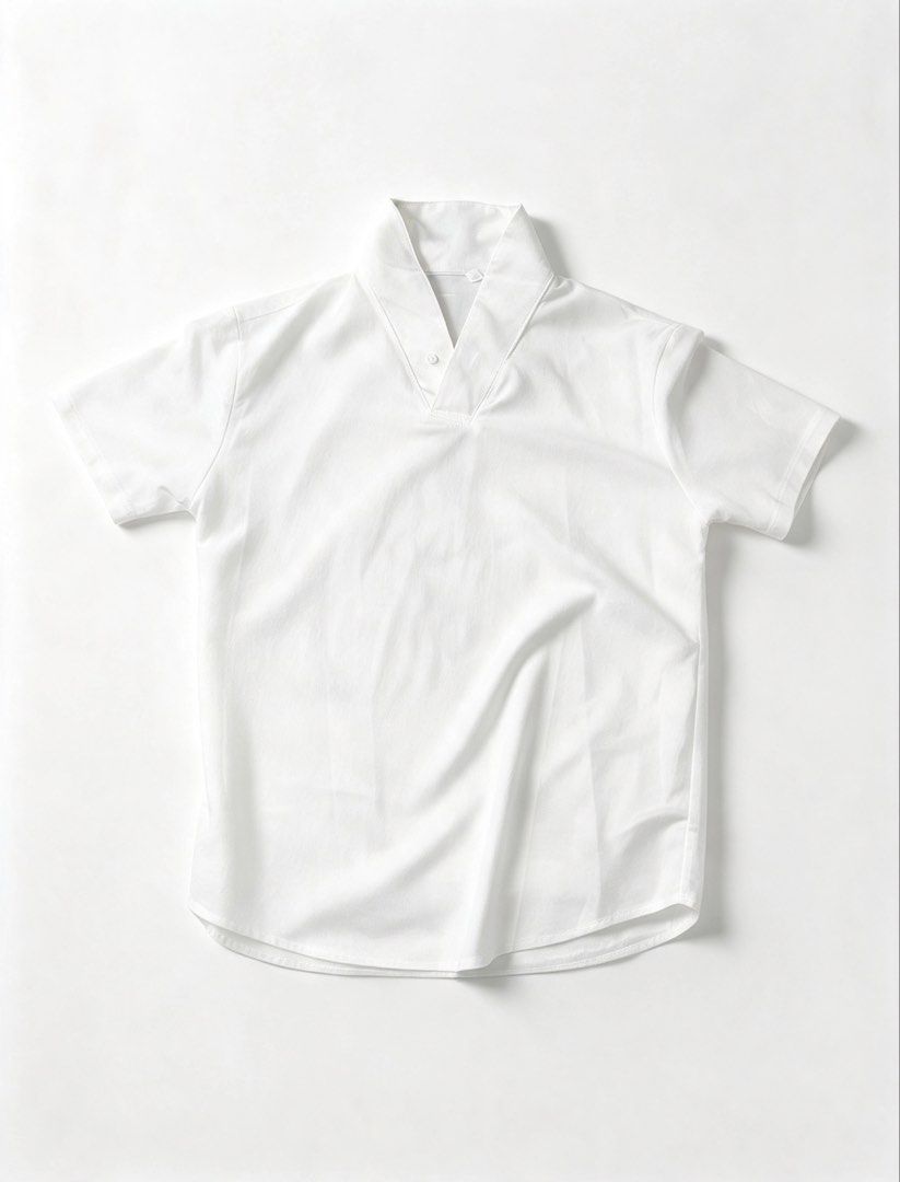 White Polo Shirt and White Pants Set (Category: Tshirts & Polo Shirts ) located in Manila. Submitted by ace_0822 (Listing ID 1469894097, Image 1). Description: - Color: Clean white - Style: Matching loungewear set (Top and Pants) - Top Details: Short sleeves, unique draped collar, one-button closure - Pants Details: Elastic waistband, adjustable drawstring, relaxed straight-leg cut - Versatile: Perfect for relaxing at home or casual out-of-town t