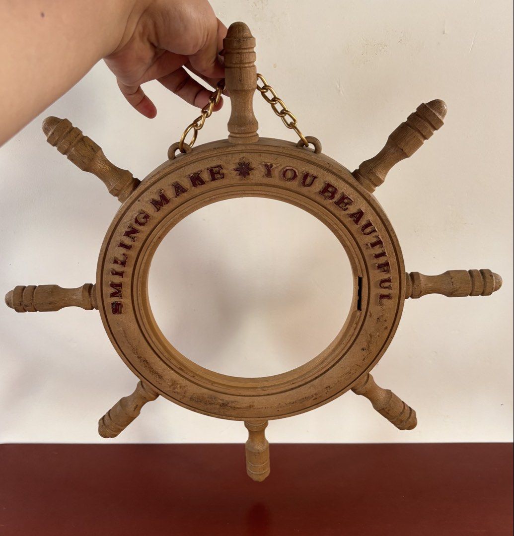 Wooden Nautical Ship’s Wheel Wall Decor (Category: Other Home Decor) located in Cavite. Submitted by nanangonlineshop (Listing ID 1469834958, Image 2). Description: 📌 Wooden Nautical Ship’s Wheel Wall Decor 🏷️ P80 ✅ Size: 15” x 15” ⚠️ POLICY: ❌ NO COD ✅ AS IS, WHERE IS ✅ FIRST PAY BASIS ✅ MINE NOW, PAY NOW ✅ 3-DAYS HOLD ONLY. UNPAID RESERVATIONS ARE VOIDED. 📍 Location: Cavite 👉 WE SHIP NATIONWIDE (LUZON, VISAYAS & MINDANAO) ✅ MOP: Bank Transf