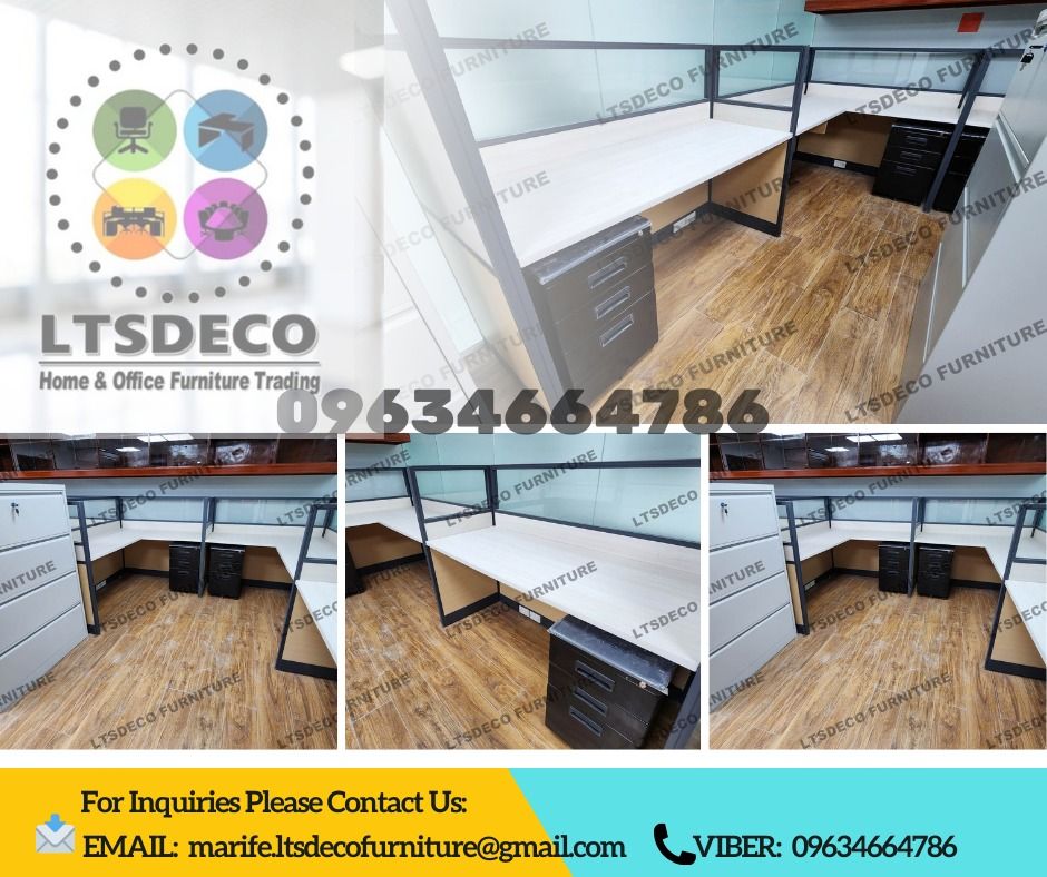 workstation tables customized office partition furnitures (Category: Office Furniture & Fixtures) located in Caloocan City. Submitted by cheska.ltsdeco (Listing ID 1469837584, Image 3). Description: 👉Are you looking for WORKSTATION, MODULAR CUBICLES OFFICE PARTITION, and OFFICE FURNITURE SUPPLIER? LTSDECO Furniture, is direct supplier, manufacturer, and trusted provider of high quality, affordable and durable modular office divider partition, ho
