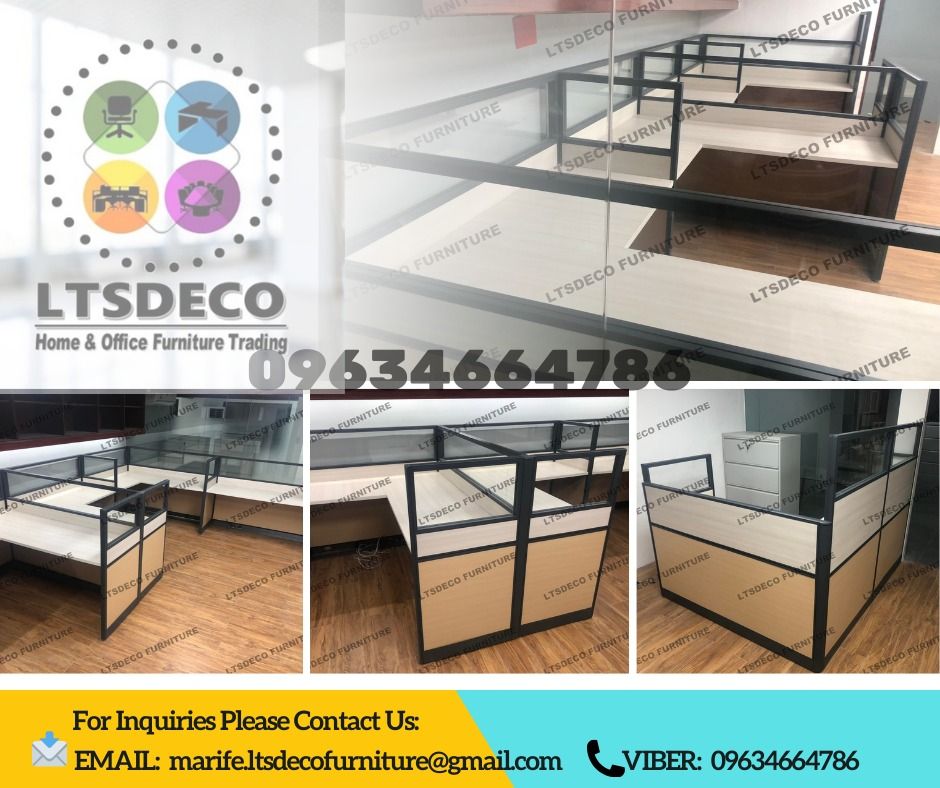 workstation tables customized office partition furnitures (Category: Office Furniture & Fixtures) located in Caloocan City. Submitted by cheska.ltsdeco (Listing ID 1469837584, Image 2). Description: 👉Are you looking for WORKSTATION, MODULAR CUBICLES OFFICE PARTITION, and OFFICE FURNITURE SUPPLIER? LTSDECO Furniture, is direct supplier, manufacturer, and trusted provider of high quality, affordable and durable modular office divider partition, ho
