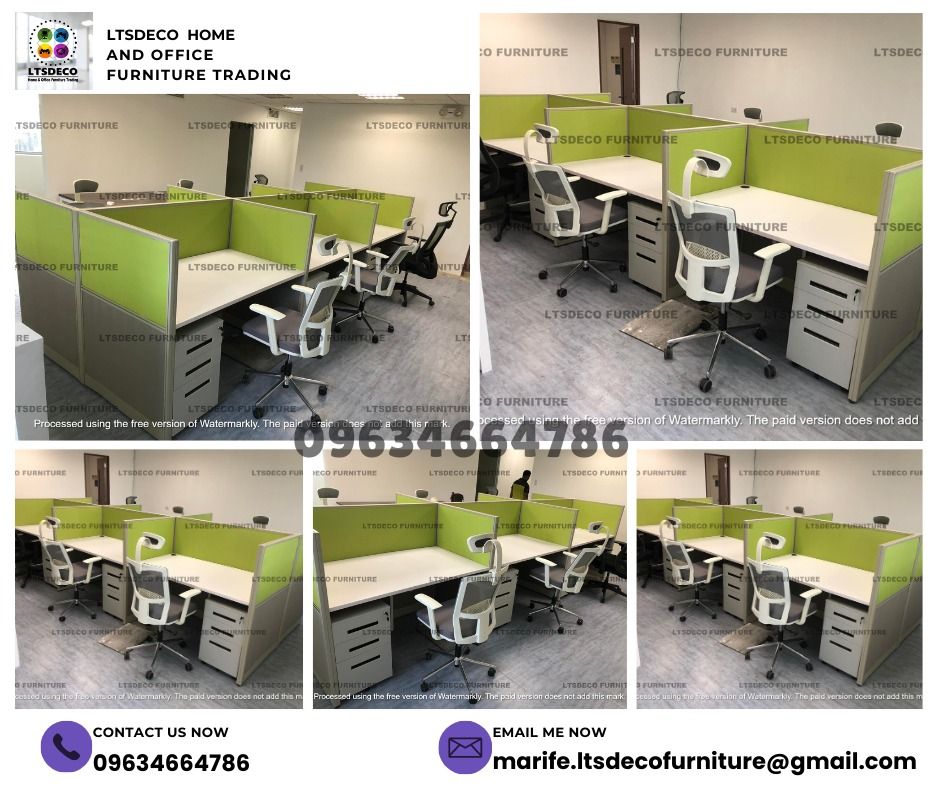 workstation tables modular customized office partition furnitures (Category: Office Furniture & Fixtures) located in Caloocan City. Submitted by cheska.ltsdeco (Listing ID 1469838097, Image 3). Description: 👉Are you looking for WORKSTATION, MODULAR CUBICLES OFFICE PARTITION, and OFFICE FURNITURE SUPPLIER? LTSDECO Furniture, is direct supplier, manufacturer, and trusted provider of high quality, affordable and durable modular office divider parti