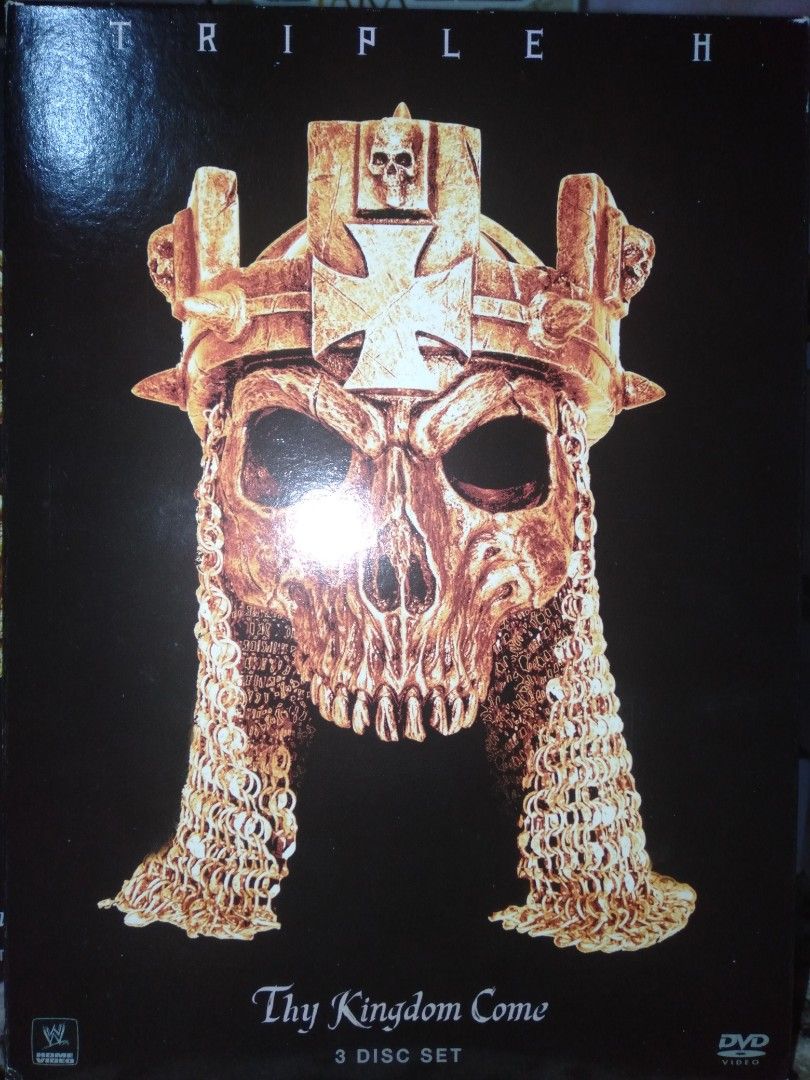WWE DVD Box Sets (Category: CDs & DVDs) located in Cavite. Submitted by emilgarcia09 (Listing ID 1469911370, Image 3). Description: Bundle of three WWE DVD sets covering wrestling history. Includes The Best of In Your House Pay-Per-View Classics 1995-1999, Triple H Thy Kingdom Come, and The History of WWE 50 Years of Sports Entertainment. Each release contains 3 discs featuring classic matches, legendary rivalries, and superstar profiles from the