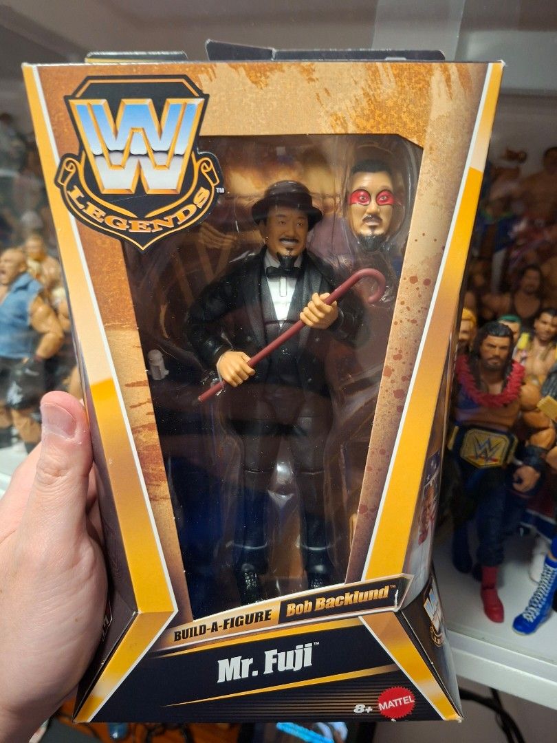 WWE Mattel Legends Mr. Fuji (Category: Figurines & Statues) located in Bulacan. Submitted by jiiimsyap (Listing ID 1469759949, Image 1). Description: BRAND NEW with BAF 📦 Shipping: Lalamove • Malolos – everyday • Makati – by schedule 💰 Payment: Payment first via GCash or BDO PM for inquiries. Thanks!.
