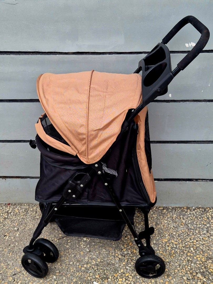 WxT Pet Stroller (SP02XK-B) – Good as New! (Category: Homes & Other Pet Accessories) located in Antipolo. Submitted by saribymonica (Listing ID 1469769946, Image 3). Description: 🐾 WxT Pet Stroller (SP02XK-B) – Good as New! Peach/khaki-colored canopy Black mesh carriage Parent tray with cup holders Under-seat storage basket Purchased from Pet Lovers for ₱4,000 Barely used — only around twice during mall trips Good as new overall, with minor rust