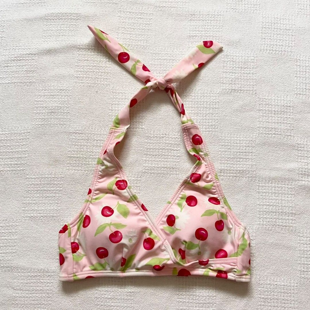 Y2k C&C cherry bikini halter (Category: Bikinis & Swimsuits) located in Rizal. Submitted by urkoala (Listing ID 1469880027, Image 1). Description: fits xs to m w pads.