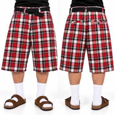 Y2k Southpole Baggy Plaid Short (Category: Activewear) located in Cavite. Submitted by onebeancent (Listing ID 1469866362, Image 1). Description: Size: 34 to 36 Wiastline Dimension: 23" Length Color: Chekerd Black & Red Color Rate: 10/10 Issue: None Condition: Like new‼️ Price: 880php Additional Shipping Fee (J&T Medium Pouch) 120php Luzon 145php visayas 185php mindanao.