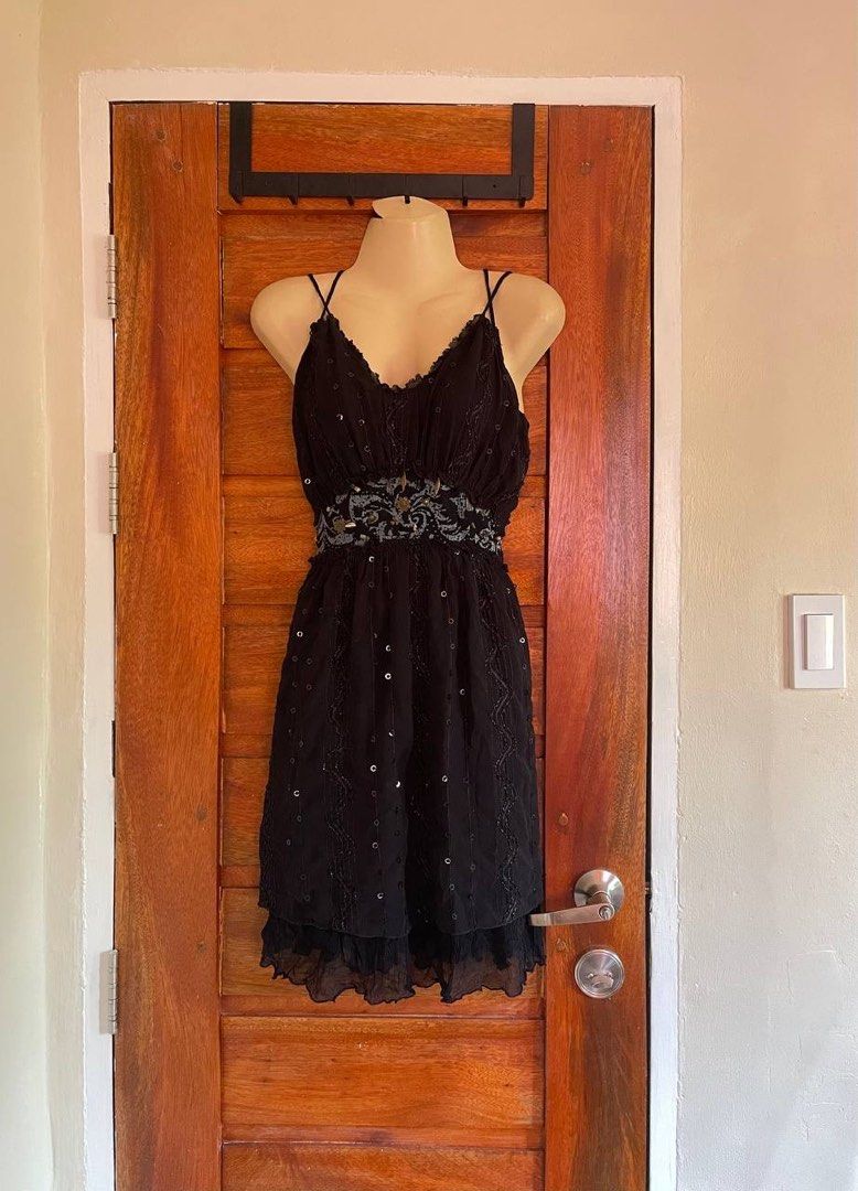 Y2K Whimsygoth Cami Dress (Category: Dresses) located in San Luis. Submitted by revibeee (Listing ID 1469778023, Image 1). Description: FOR SALE Y2K WHIMSYGOTH CAMI BEADED DRESS COLOR BLACK SIZE LARGE ON TAG BEST FIT SIZE MEDIUM BODY FRAME COLOR RATE 9/10 IN EXCELLENT CONDITION NO ISSUE WITH INNER LINING KINDLY CHECK THE PHOTOS FOR THE COMPLETE DETAILS NEED WASH ONLY WITH SIDE ZIPPER COLOR MAY VARY DUE TO LIGHTING MUST HAVE (STEAL PRICE) WITH MIN