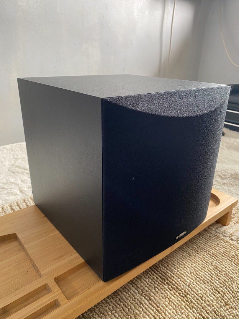 YAMAHA NS-SW050 Powered Subwoofer (Category: Soundbars, Speakers & Amplifiers) located in Pasig City. Submitted by califinestcollectibles (Listing ID 1469807118, Image 3). Description: YAMAHA NS-SW050 Powered Subwoofer EL#0038 • Driver: 20 cm (8”) cone woofer • Output Power: 50 W (100 Hz, 5 ohms, 10% THD) RMS / 100 W dynamic power • Frequency Response: 28 Hz – 200 Hz • Dimensions (W x H x D): 11-1/2” x 11-1/2” x 13-3/8” (approx. 291 x 292 x 341 m