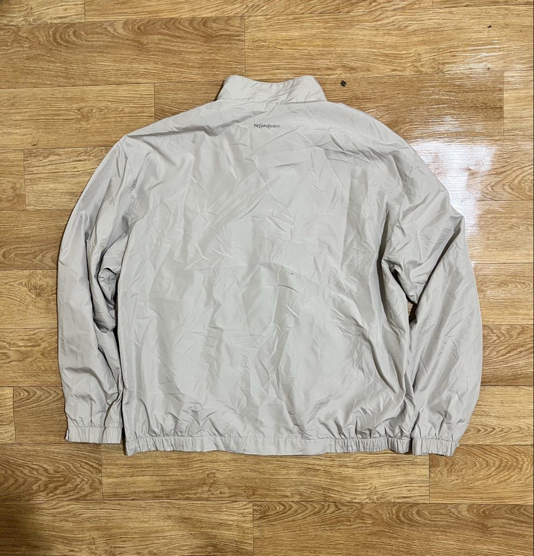 YVESAINTLAURENT HARRINGTON JACKET (Category: Luxury Apparel) located in Zamboanga. Submitted by alterramz08 (Listing ID 1469924574, Image 2). Description: Yvesaintlaurent Harrington jacket Size 100 Width 25 Length 26 Verygood Condition Issue nasa pic Meron butas pati stain Price : 1,000 Pesos.