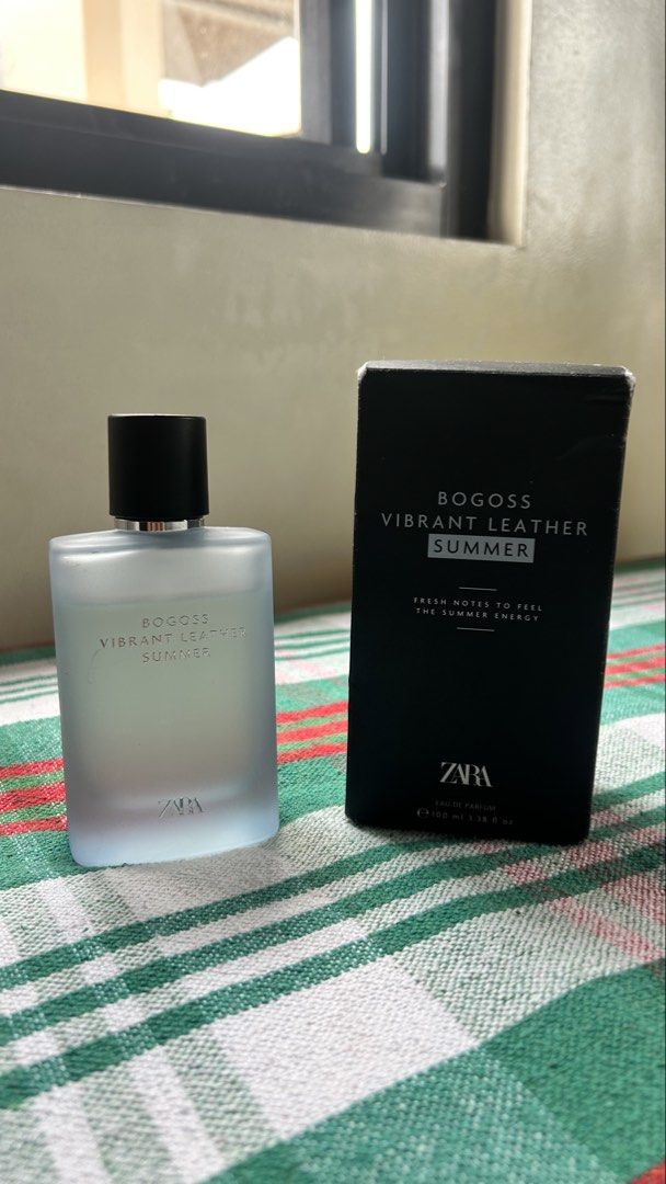 Zara Bogoss Vibrant Leather Summer Eau De Parfum 100ml (Category: Fragrance & Deodorants) located in Batangas. Submitted by shlbyyy (Listing ID 1469890513, Image 2). Description: Zara Bogoss Vibrant Leather Summer 85/100 ml Bought from Zara Alabang Town Center.