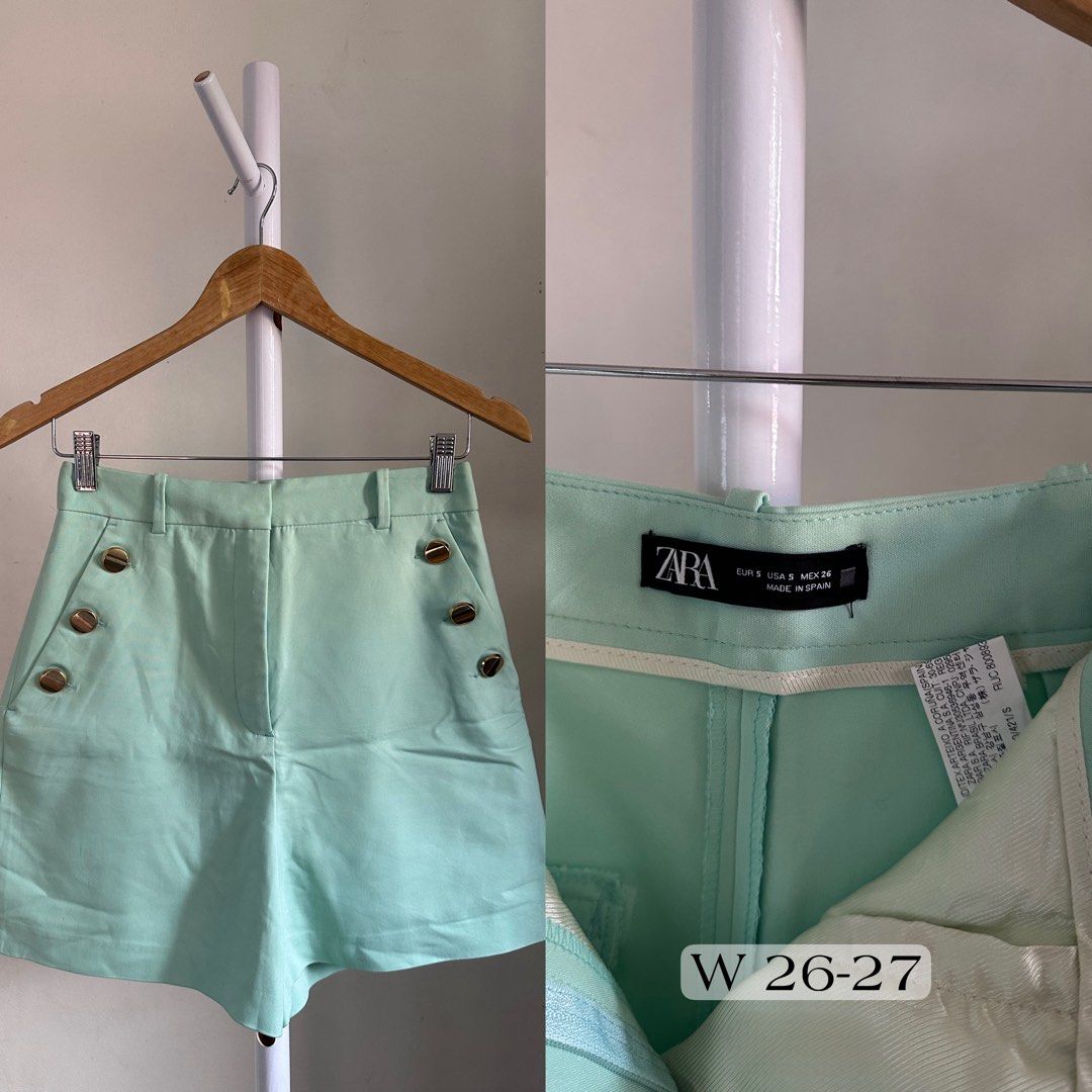 Zara Mint Green Button Detailed Shorts (Category: Shorts) located in Rizal. Submitted by loveluna. (Listing ID 1469944600, Image 1). Description: .