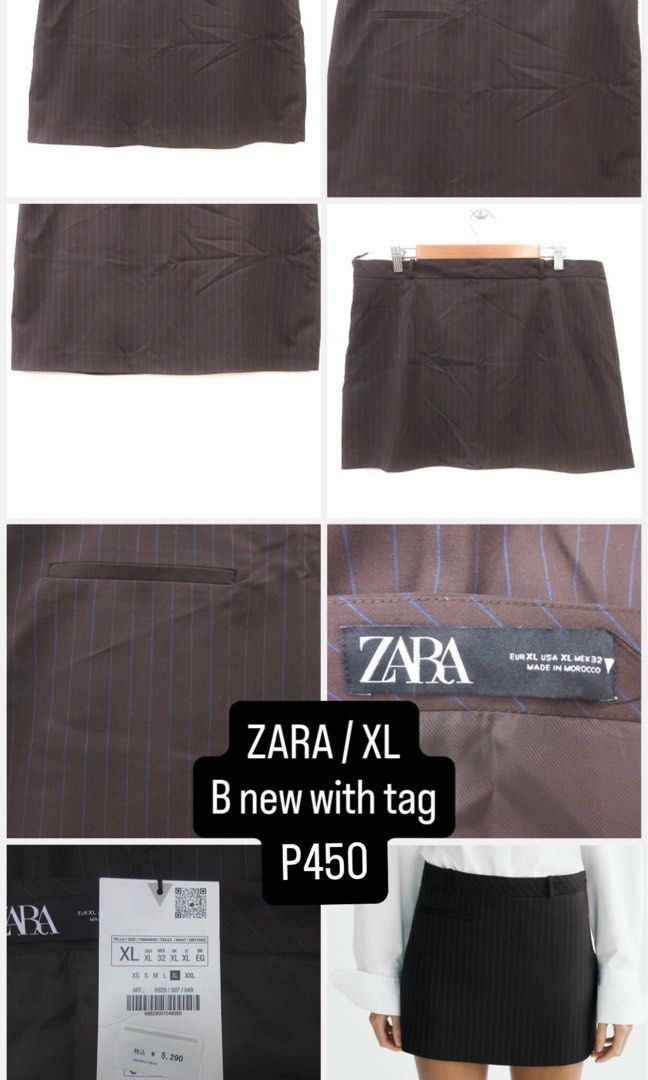 Zara Pinstripe Mini Skirt Size XL (Category: Skirts) located in Manila. Submitted by aeiru222 (Listing ID 1469887010, Image 1). Description: READ BEFORE ORDERING❗️ - before you message ask first if available :)) ETA will be on Dec 20. 📍Japan → Marikina City pm for reservations🧚‍♀️.