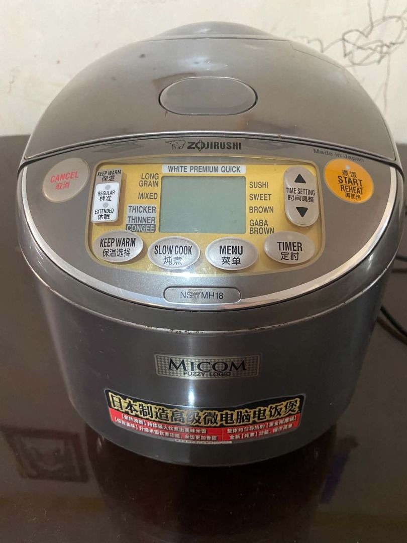 ZOJIRUSHI RICE COOKER (Category: Cookers) located in Caloocan City. Submitted by itchaboipat (Listing ID 1469806977, Image 1). Description: Zojirushi NS-YMH18 10-Cup Rice Cooker 220V (see pictures) Capacity: 1.8 Liters. Inclusions: Main unit and power cable Negotiable for sure buyer. Buyer handles shipping fee..