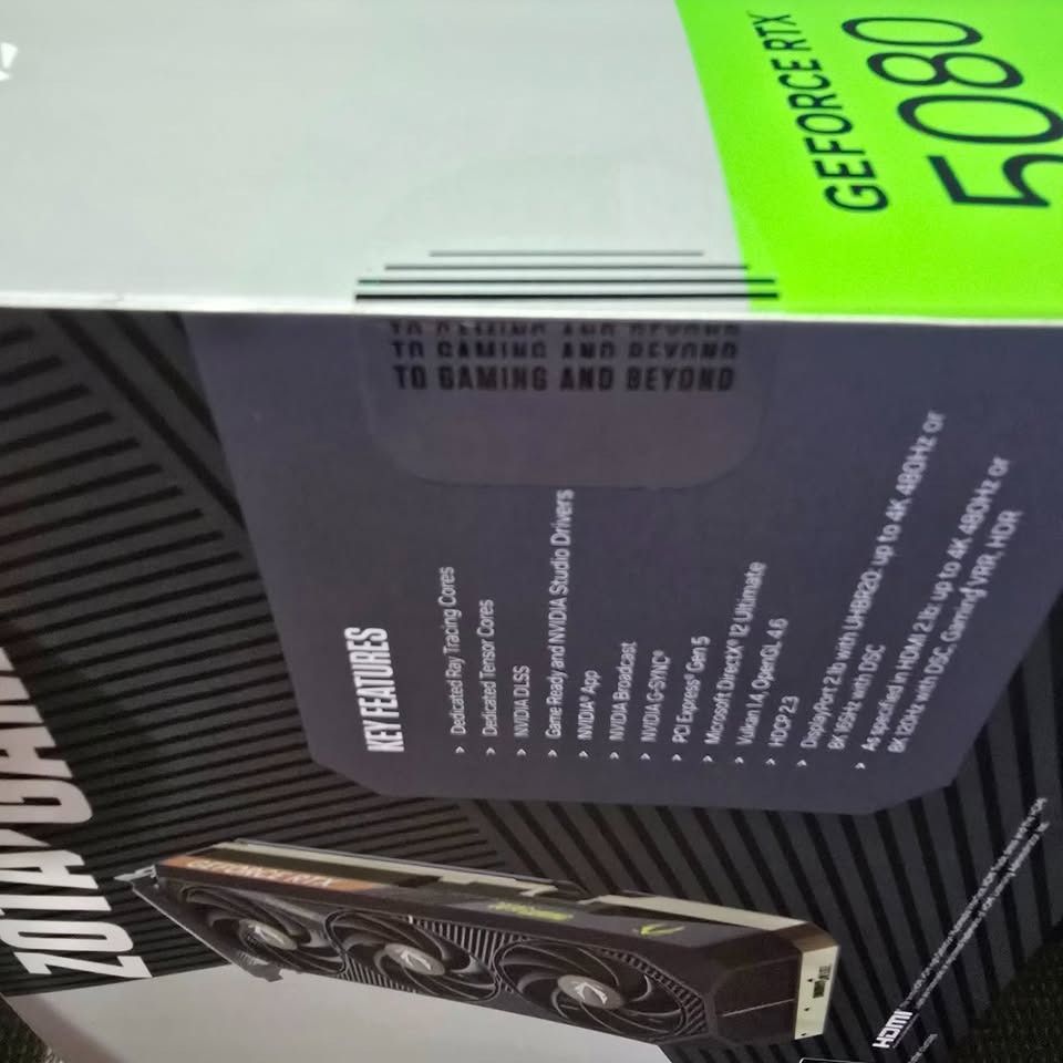 Zotac Gaming GeForce RTX 5080 16GB Solid Core (Category: Computer Parts) located in Caloocan City. Submitted by mightywater_41474b (Listing ID 1469767016, Image 3). Description: Call or Text 09176830136 For Faster Reply 🔥🔥 BRAND NEW & SEALED GPU FOR SALE! 🔥🔥 🚫 PASS SA JOY BUYERS! 🚫 ✅ Serious buyers only! 📈💸 GPU PRICE INCREASE ALERT! ⚠️ Sa mga susunod na araw o linggo, posibleng tumaas ulit ang presyo ng GPU ng 20%–30%! 📈💰 🔥 Kaya BILHIN