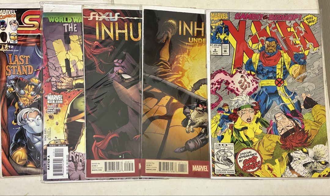 21 Random Comics Lot (Marvel/DC/Indie) FREE SHIPPING (Category: Comics & Manga) located in General Mariano Alvarez. Submitted by spiderwebs3 (Listing ID 1460706562, Image 2). Description: Includes: Inferno (2022) #4 (Nakayama Variant) Incredible Herc #112 Wolverine (2014) #2 Avengers (2018) #43 Timeless Variant Avengers West Coast #82 Slingers #12 Avengers vs. X-Men #12 Inhuman #9 Inhuman #11 Earth 2: Worlds End #2 Legionnaires #19 DC Nation #0 W