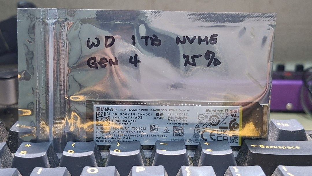 1tb nvme SSD gen 4 (Category: Computer Parts) located in Pasig City. Submitted by masterkevinkarl (Listing ID 1470039864, Image 3). Description: 1tb nvme SSD gen 4 1tb Kingston NV2 Gen 4 87% Health 4k pesos 1tb WD gen4 75% Health 3.5k pesos Pickup or lalamove, Cainta.