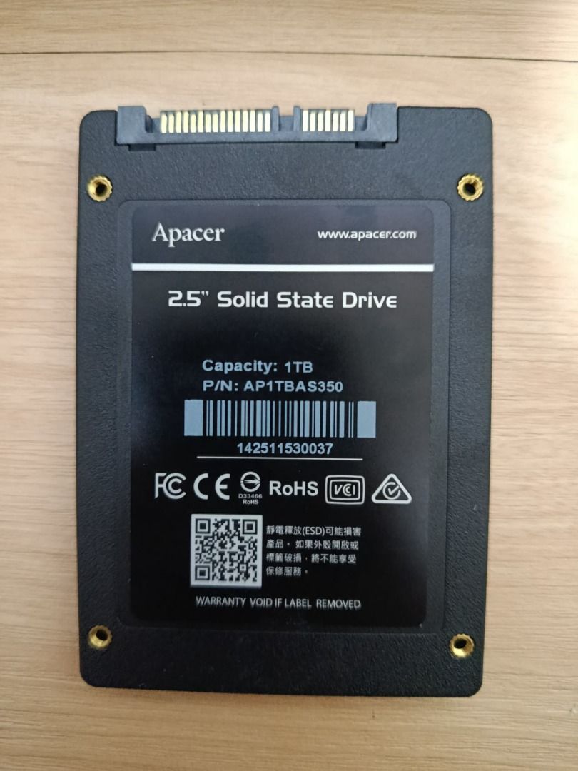 1TB SATA SSD Panther Apacer (Category: Laptop Bags & Sleeves) located in Caloocan City. Submitted by aclaire.123 (Listing ID 1470032758, Image 2). Description: - Under warranty - Bought last July 2026.