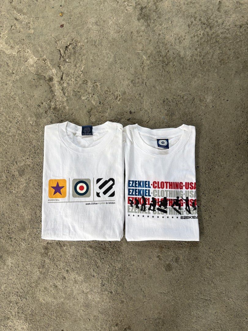 2000s Ezekiel Clothing Skate Tee (Category: Tshirts & Polo Shirts ) located in Cabiao. Submitted by thelifeofgelo (Listing ID 1470066455, Image 1). Description: 2000s Ezekiel Clothing Skate Tee Both size large 21x27.5 both good as new .