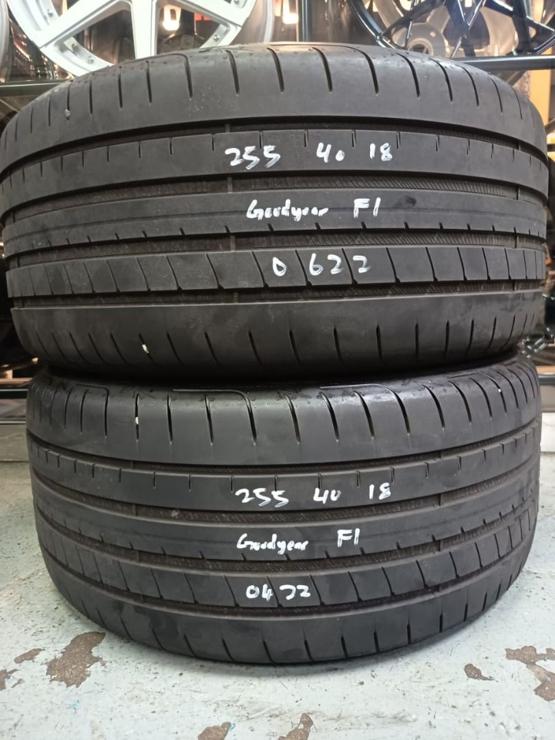 255/40/18 - Goodyear Eagle F1 - DOT 0422 - 60%, Car Accessories, Tyres ...
