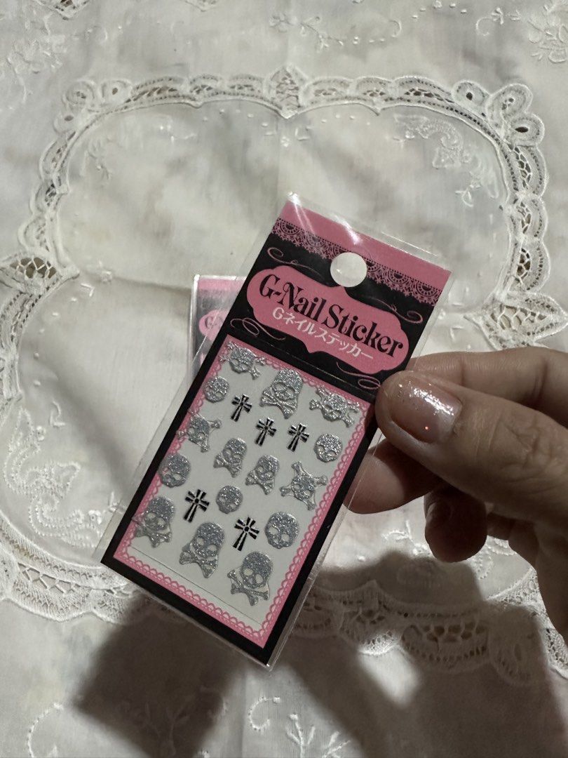 2packs Skull Design Nail Sticker (Category: Hands & Nails) located in Davao. Submitted by favoritepreloved (Listing ID 1470124070, Image 2). Description: .