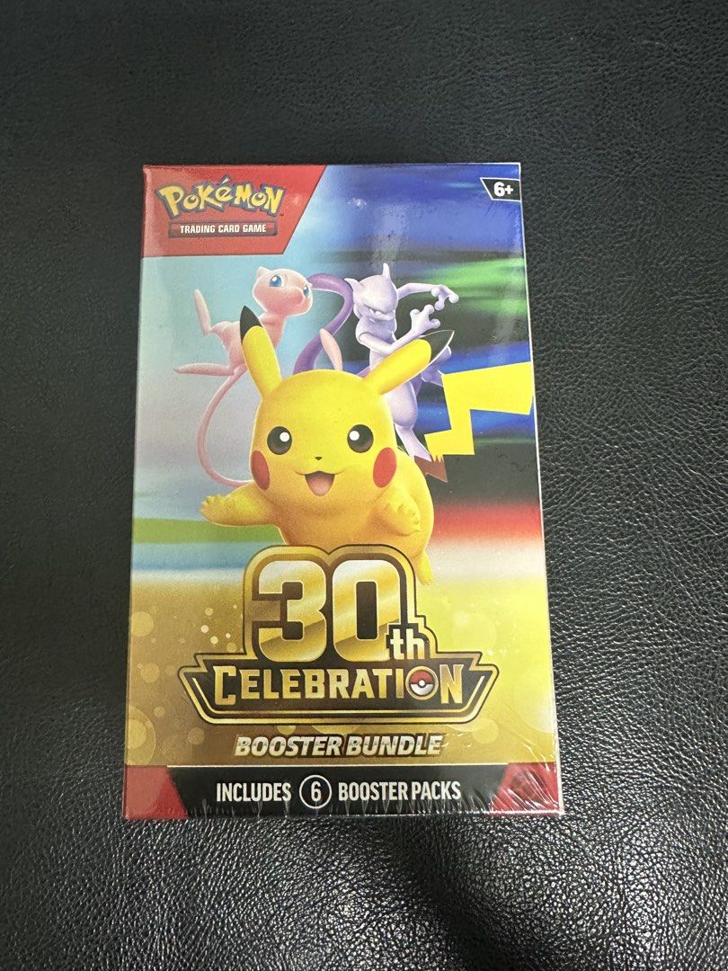 30th Celebration Booster Bundle (Category: Card Packs) located in Quezon City. Submitted by tc_99 (Listing ID 1470043056, Image 1). Description: 30th Celebration Booster Bundle - Sealed and Good Condition - Lalamove/Grab only, covered by buyer - 6 booster packs inside.