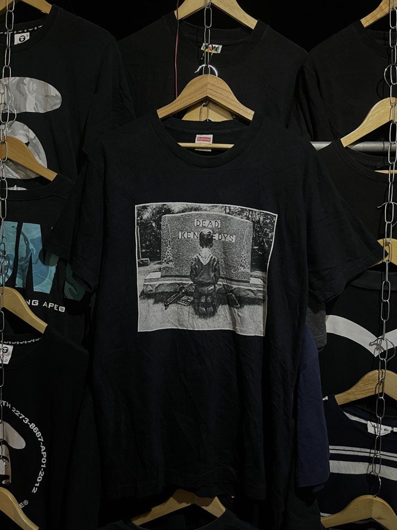 3 Supreme Tees (Category: Tshirts & Polo Shirts ) located in Manila. Submitted by sayd-thrift (Listing ID 1470106153, Image 2). Description: Supreme Liquid metal (₱1500) Excellent Condition no flaws no exact dimes Large on tag Supreme Fine Arts (₱1700) Excellent Condition Hairline (sign of vintage) Large on tag Supreme Kennedy’s (₱1999) Excellent to as new minimal hairline (sign of vintage) Large on tag ₱4500 aspack, sf not included .
