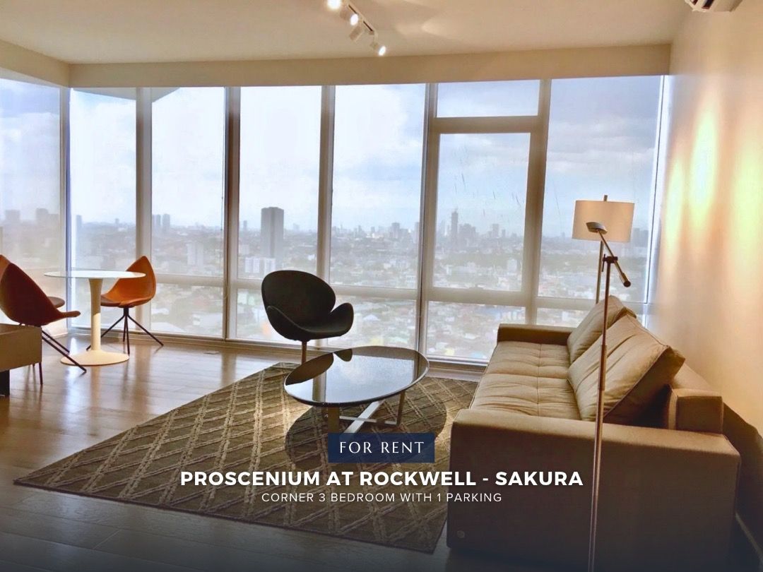 3BR Proscenium at Rockwell Sakura Makati for Rent (Category: Apartments & Condos) located in Makati City. Submitted by sassapropertiesph (Listing ID 1470100616, Image 1). Description: 📍Proscenium at Rockwell Sakura Makati For Rent - ₱180,000 Inclusive of dues 3BR | 3TB | 1 Parking Floor Area: 167 sqm Inclusion: Fully Furnished •⁠ ⁠With nice views and high-end furnitures from Italy and Denmark •⁠ ⁠Living room balcony •⁠ ⁠Enclosed kitchen area •⁠ 