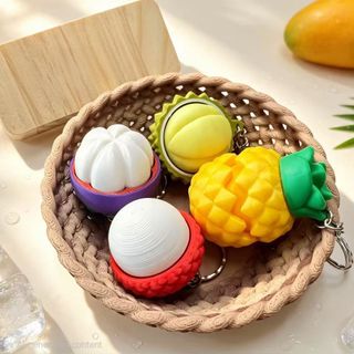 3D Printed Fried Egg Clickee Stress Relief Keychain Set Fidget Clicker ...