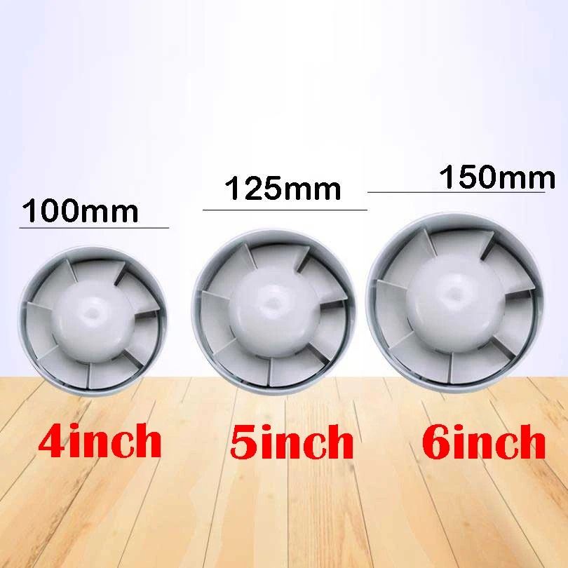 4/5/6 inch 220V Silent Ventilation Air Vents Ventilator Extractor ...