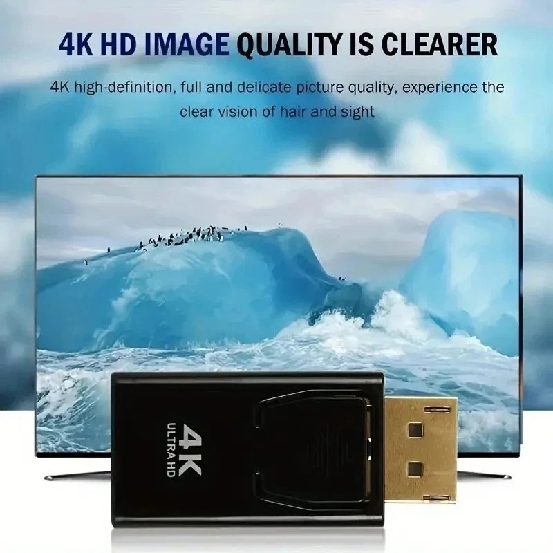 4K DisplayPort to HDMI Adapter DP Male to HDMI Female Converter 1080P ...