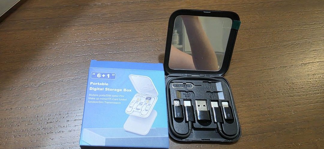 6 in 1 Portable Digital Storage Box Cable Kit, Furniture & Home Living ...