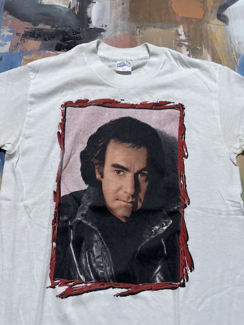 80’s Neil Diamond tour tee (Category: Tshirts & Polo Shirts ) located in Las Pinas. Submitted by thrftmnl. (Listing ID 1469964415, Image 2). Description: Neil Diamond 80’s Size: Large (fits S-M) Dimes Width: 18.5 Length: 27 Issue: none.
