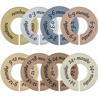 8 Pcs Infant Closet Dividers Nursery,Donut,Light Color - [Donut] [Light ...