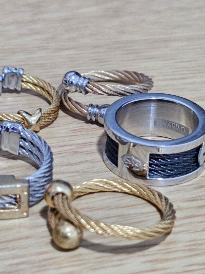 8 pcs. Rings Bundle Set (Category: Rings) located in Caloocan City. Submitted by smart_shoppers_ville (Listing ID 1469970971, Image 3). Description: - Stunning collection of cable wire rings in various designs and finishes - Includes silver, gold, and two-tone combinations with stainless steel accents - Features charms, pearl dangle details, and structural rectangular stations - Great variety of styles, perfect for stacking or wearing individuall