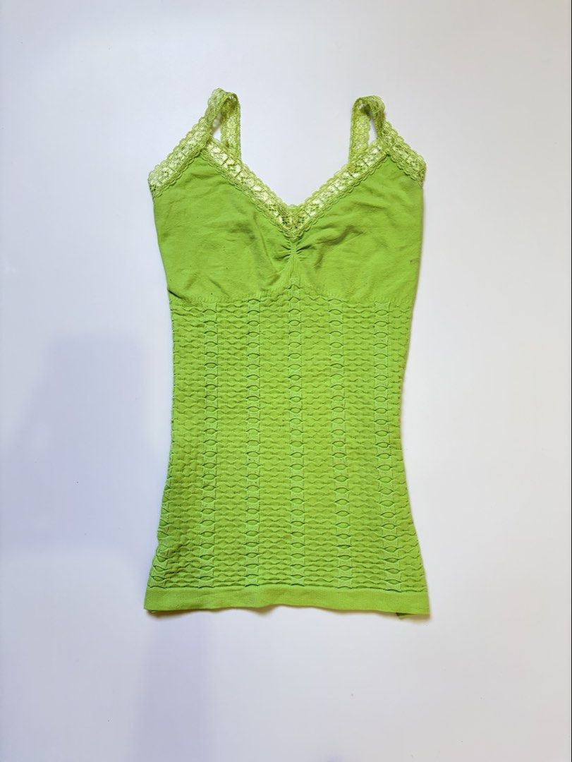 - whimsy lacey with pattern sando in lime green (Category: Sleeveless) located in Tarlac. Submitted by pearl_xoxo (Listing ID 1470107412, Image 1). Description: - whimsy lacey with pattern sando in lime green bust: 14” waist: 13” length: 21” size: s-sl issue: needwash brand: .