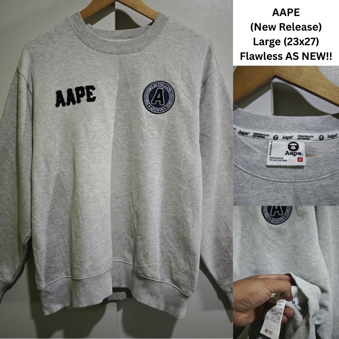 AAPE Grey Crewneck Sweatshirt Large (Category: Coats, Jackets and Outerwear) located in Caloocan City. Submitted by thebrokebean_mla (Listing ID 1470102016, Image 1). Description: Item Details Dimensions: 23 × 27 Size: Large Color: Gray Condition: Excellent condition Tags: Complete tags included Location 📍 Metro Manila Shipping Options ❣️J&T Express (default) ❣️Lalamove (optional) #thriftfinds #thrifting #thrift #thrifted #thriftshopping .
