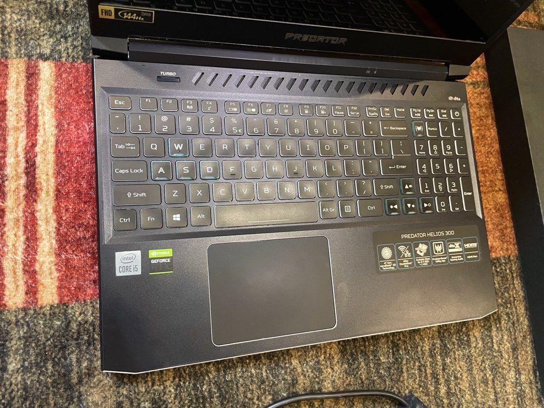 Acer Predator Helios 300 Gaming Laptop (Category: Laptops & Notebooks) located in Manila. Submitted by theoleon (Listing ID 1470112142, Image 3). Description: SPECIFICATIONS • Model: Acer Predator Helios 300 (PH315-53) • Processor: Intel Core i5-10300H • Graphics Card: NVIDIA GeForce RTX 2070 (8GB Dedicated VRAM) • RAM: 16GB originally from 8GB (Upgraded) • Display: 15.6” FHD (1920 × 1080), 144Hz • Storage: 500GB SSD (Replaced from original 256GB
