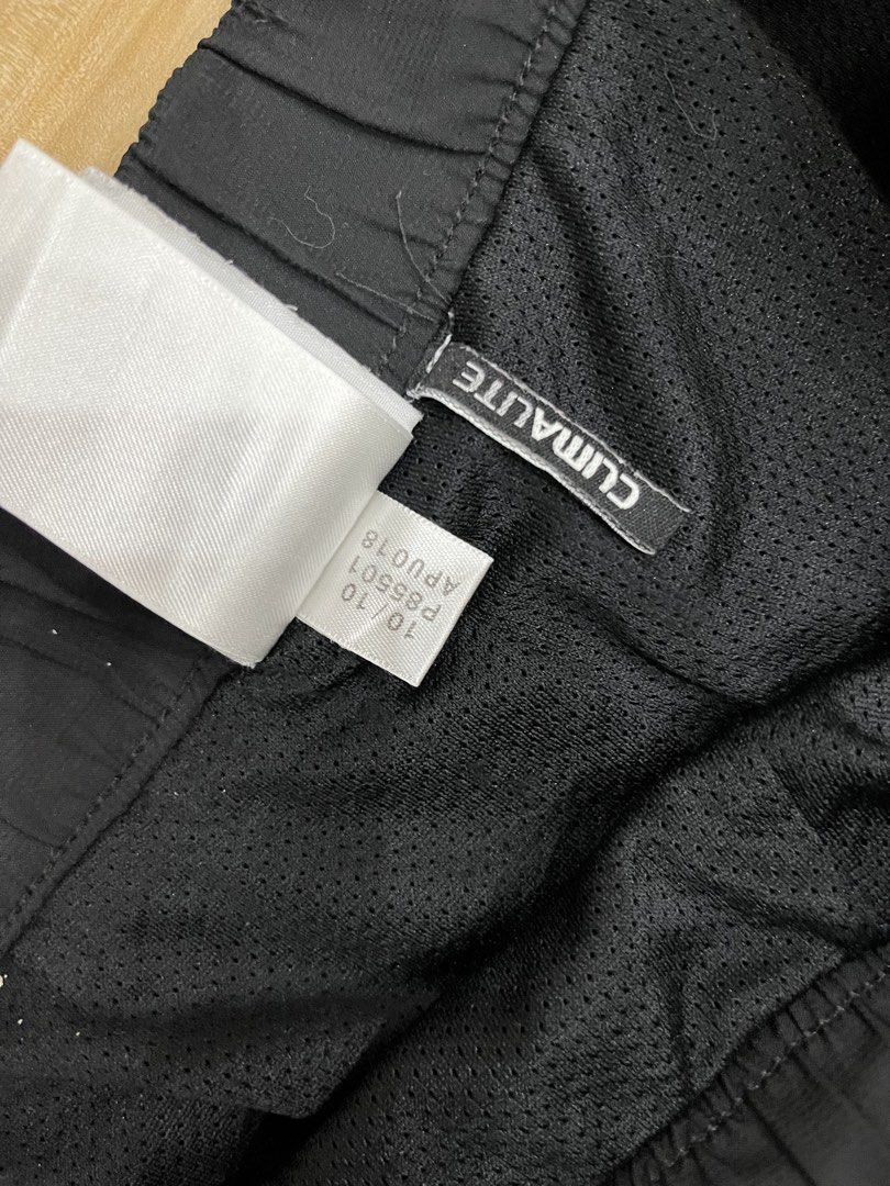 Adidas Track Pants (Category: Joggers) located in Angeles City. Submitted by thriftsij (Listing ID 1470045900, Image 3). Description: - Brand: Adidas -W28 (Adjustable) L38.5 LO9 (Adjustable) - Item: Track pants - Color: Black with red stripes - Size: Small - Features: Elastic waistband, interior mesh lining, Climalite technology - Pockets: Two secure zippered side pockets - Details: Embroidered red Adidas logo -issue no lace.