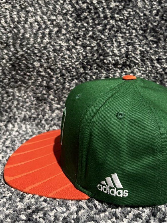 Adidas Miami Hurricanes NCAA On-Field (Category: Caps & Hats) located in Narvacan. Submitted by jko_247 (Listing ID 1470139929, Image 3). Description: Adidas Miami Hurricanes NCAA On-Field Baseball Adjustable Hat Brand New Price: ₱900.
