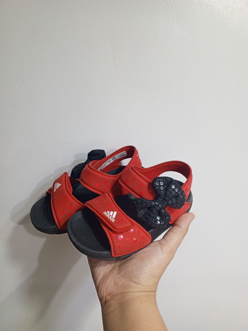 Adidas Minnie Mouse Toddler Sandals (Category: Babies & Kids Fashion) located in Antipolo. Submitted by krystleandkirstenpreloves (Listing ID 1470126400, Image 1). Description: Like new No visible heel drag US-7 / 14CM Outgrown Sandals .